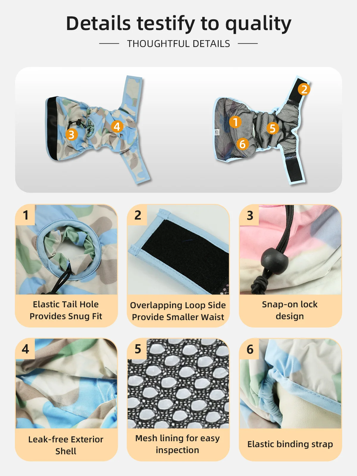Wholesale Waterproof Printed Cloth Reusable Washable Heavy Absorbency  - product detail 4