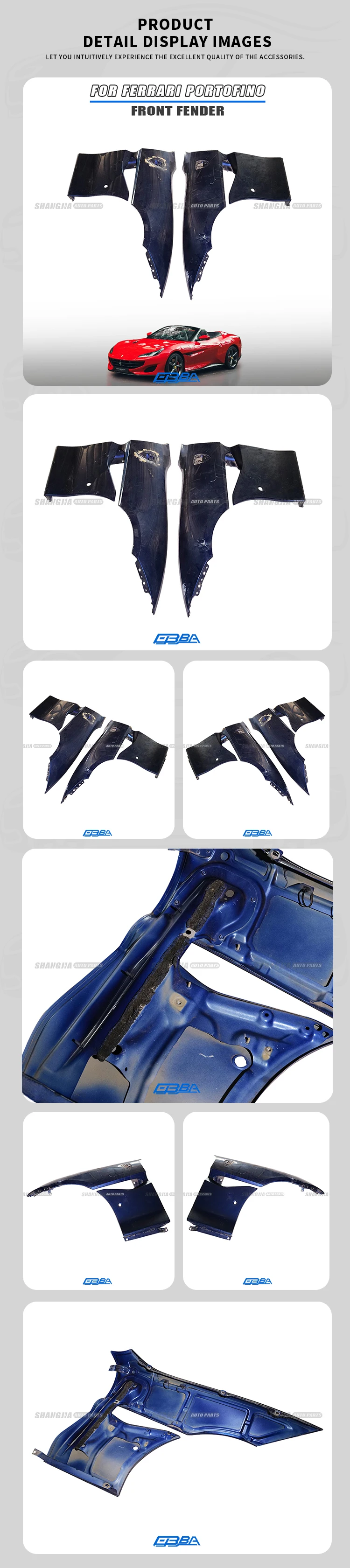 Hot Sale Plastic Car Fender For Ferrari Portofino 2021-2023 OE 84376011 88748211 factory