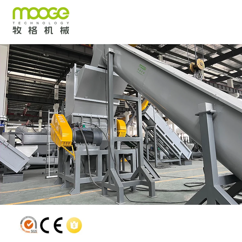 Recycled Plastic PET Bottle Crushing Line