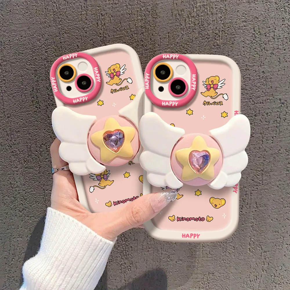 Angel Wings Holder Silicone Mobile Phone Case for Iphone