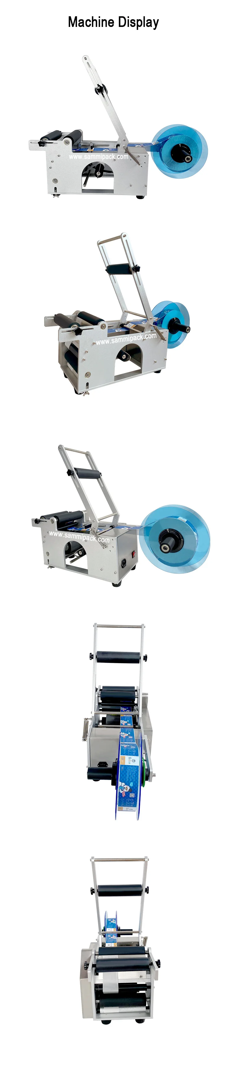 Small Desktop Bottle Packaging Labeling Machine Automatic Round Bottle ...