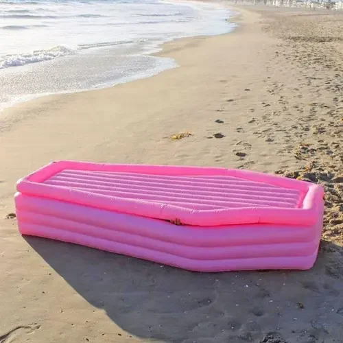 Custom PVC Inflatable Coffin Swimming Pool Float Quality Advertising Inflatables Product