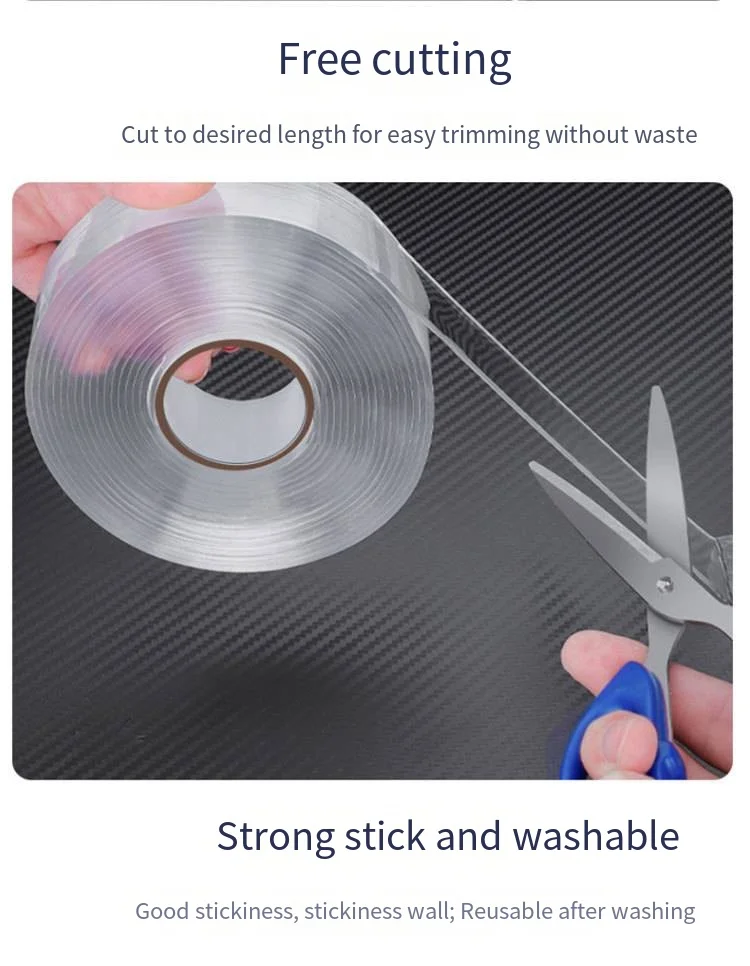 Nano tape double-sided adhesive non-trace magic adhesive Strong transparent waterproof wall adhesive high viscosity acrylic supplier