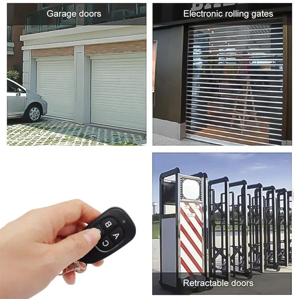 Wireless 433mhz 4 Channel Learning Code Garage Door Opener Duplicator Clone Car Key Transmitter Remote Control