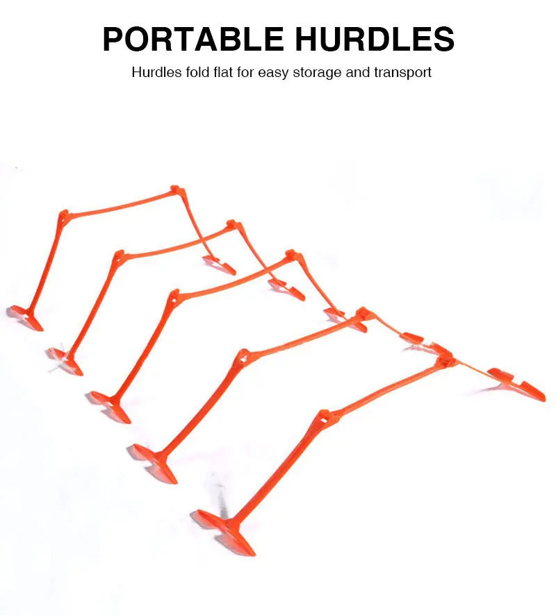 Portable Speed Training Agility Hurdles Soccer Football Plyometric Sports Hurdles Foldable