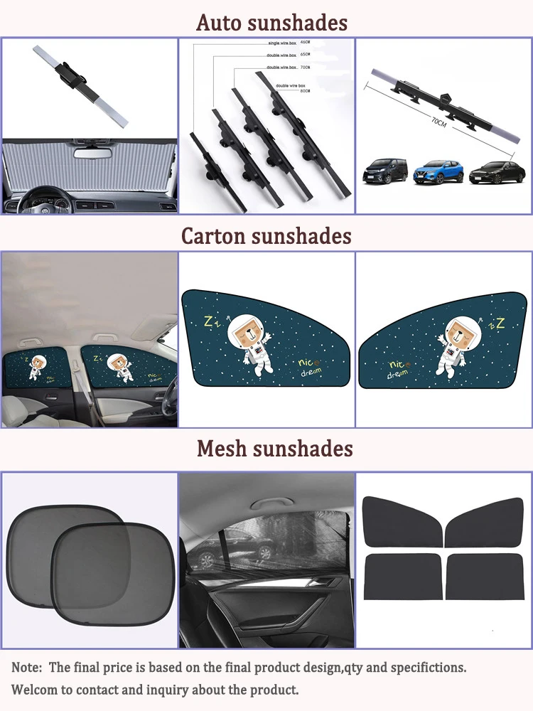 Antiuv Retractable Car Windshield Sun Shade Front Windshield Visor Car