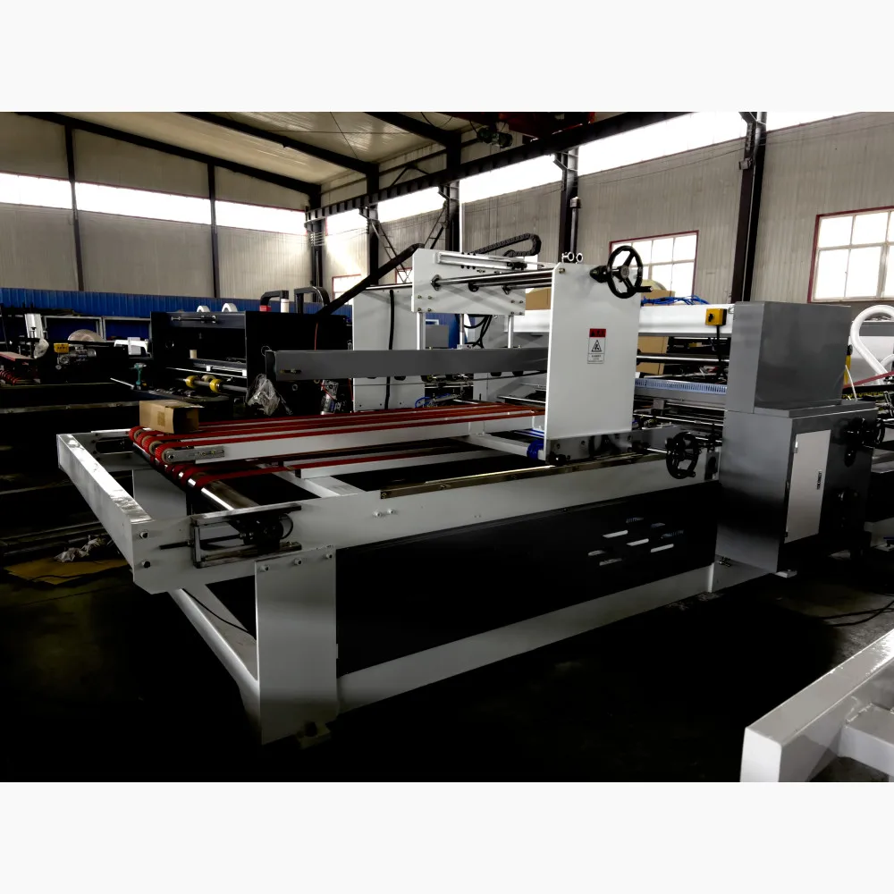 4 and 6 Points Folder Gluer 1200 PCS Group Type 4 6 Corners Corrugated Carton Lock Bottom Automatic Folding Gluing Machine