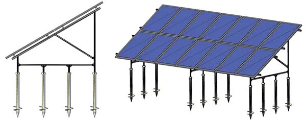 Hot Dip Galvanized Pv Brackets Solar Mounting Ground Pv Module Support ...