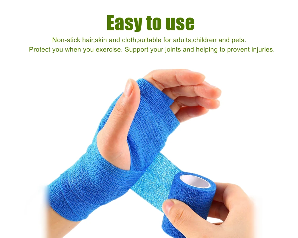 Self Adhesive Bandage Wrap Vet Wrap Non Woven Elastic Cohesive Bandage