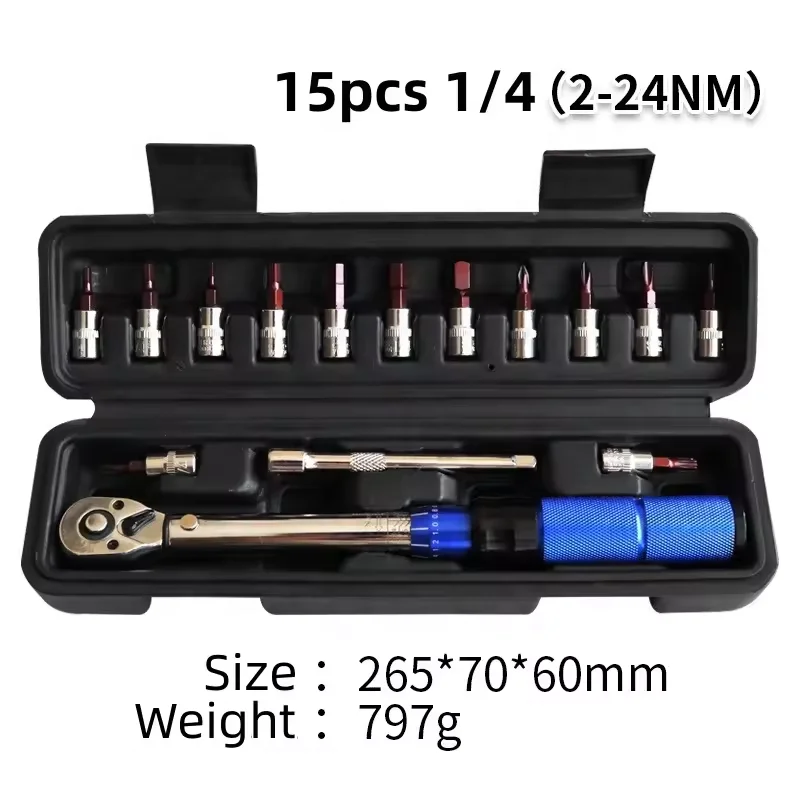 1/4inch 5-25 Nm Torque Wrench Set for Bicycle Repair Tools