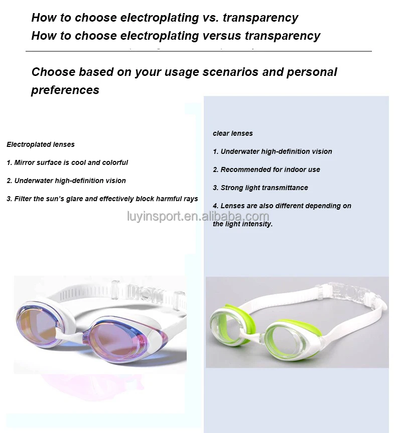 Personalized Logo Unisex Professional Best Brand Swimming Goggles For