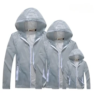 Unisex Kids Sport Hiking Jacket Waterproof Outdoor Running Jacket with UV Sun Protection Thin Coated Processing