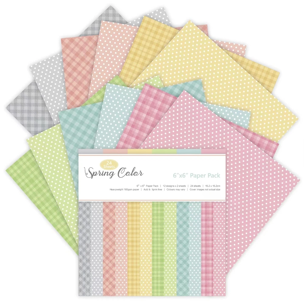 Scrapbook Paper Set - 24 Sheets for DIY Crafts & Decor