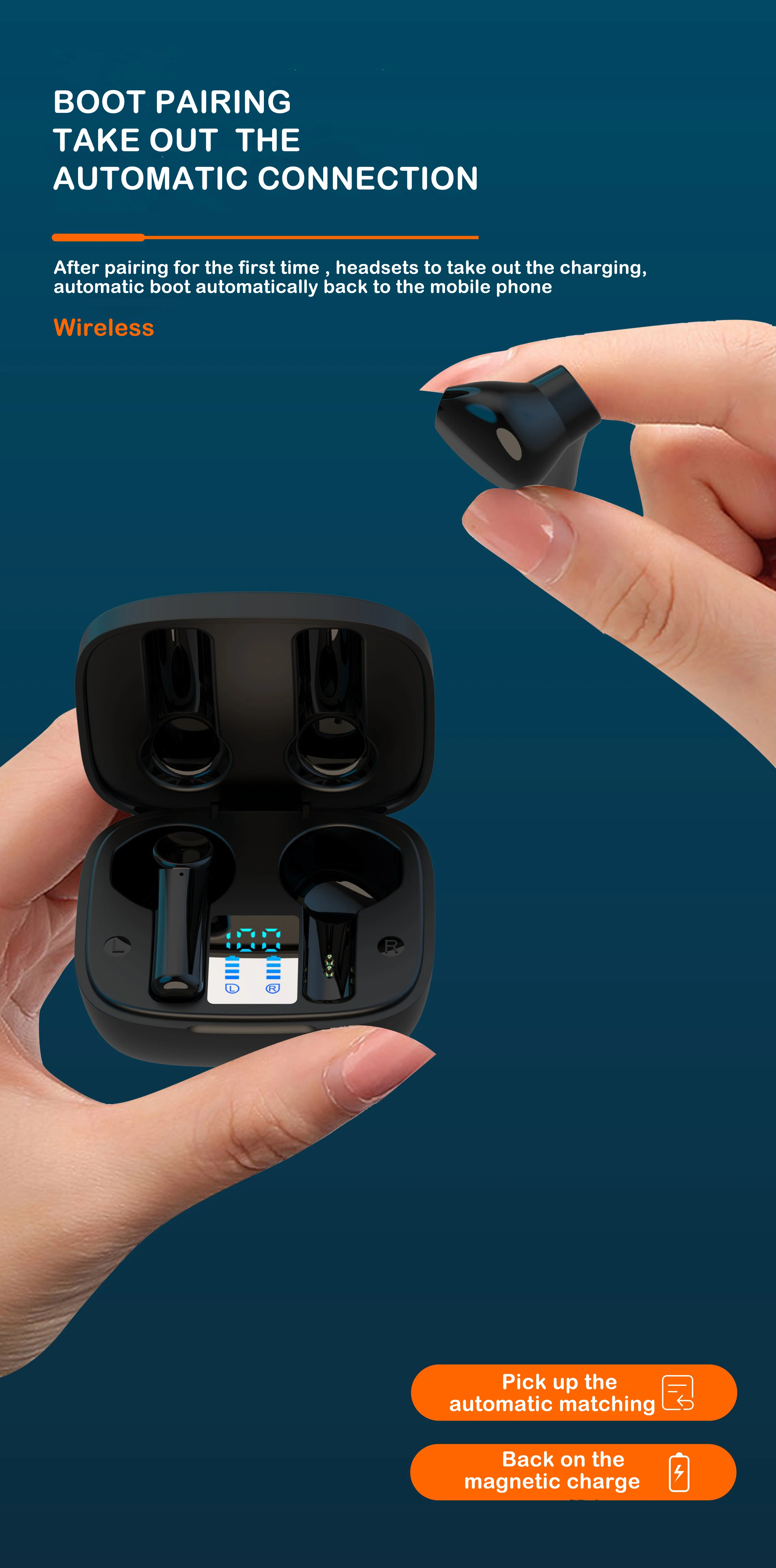 Pro 18 Headphones Wireless Earbuds BT Durable Earphone TWS 5.0 Auriculares Led display with mic sport headset - ANKUX.COM