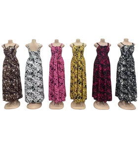 New Style Wholesale Summer High Waist Slim Fit Casual Women Sexy Sleeveless Printed Dress