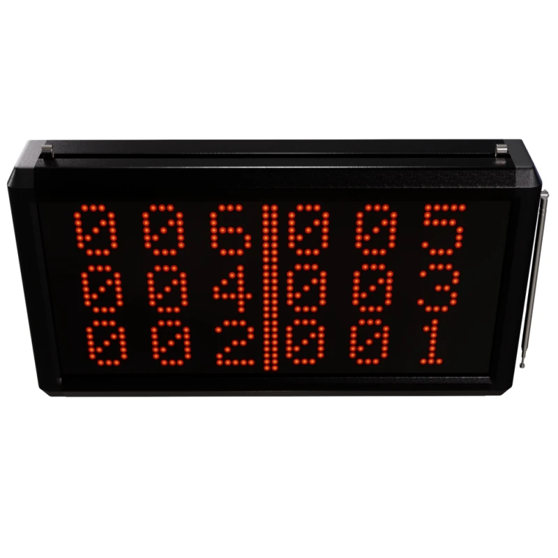 Wireless Calling System 999-Channel Number Keypad Caller + 6 Number Display Host for Restaurant Hospital Fast Food Shop