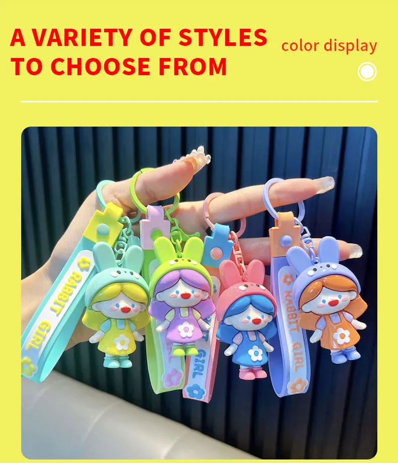 product customizable 3duv big red lips little girl key pendant cartoon girl doll cartoon car pendant keychain christmas gift decoration480-58