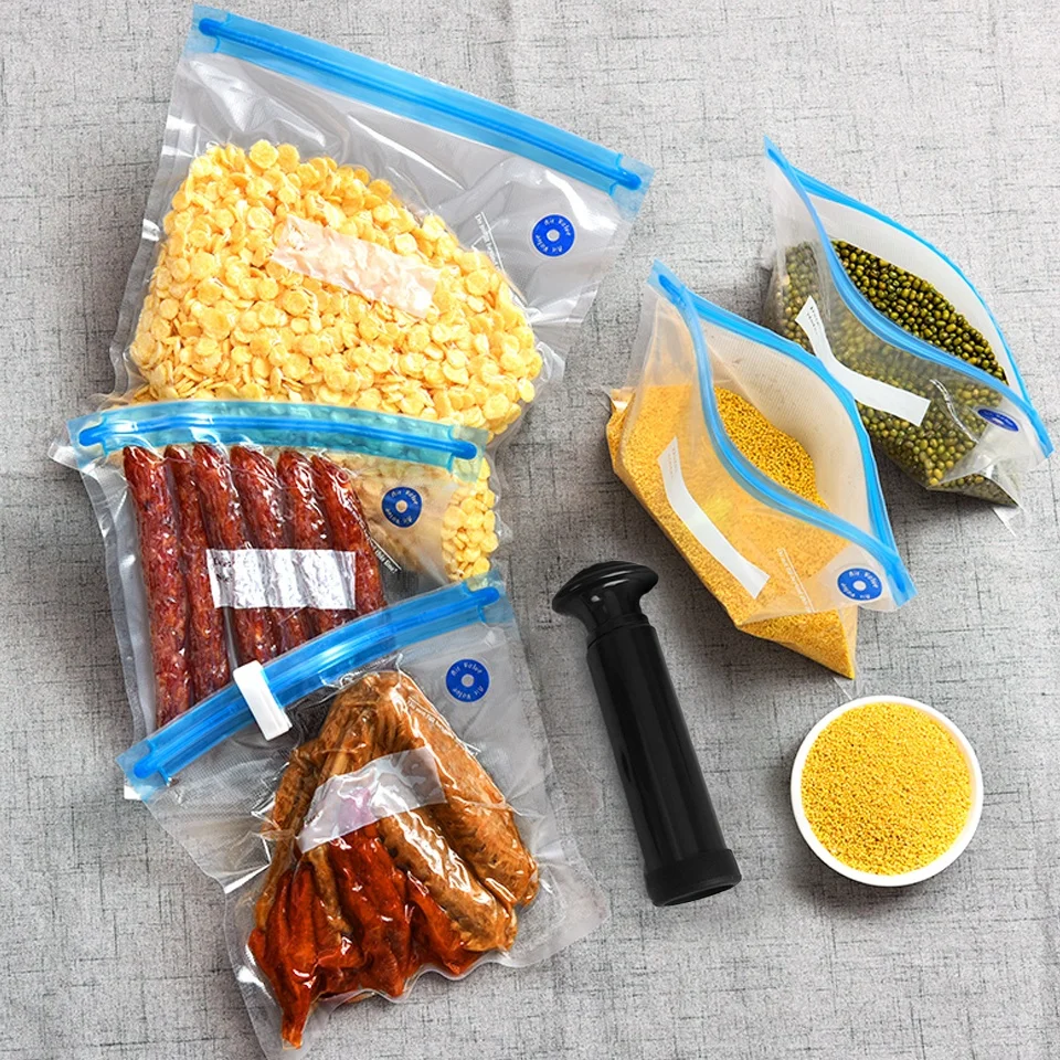Reusable Zip Lock Air Valve Vacuum Bags Sandwich Bread Vacuum Bags