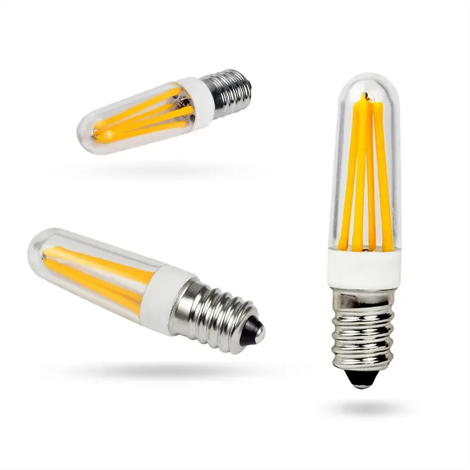 Mini Light Vintage LED Filament Bulb Dimmable Candle Edison Refrigerator E12 E14 E15 E17 G9 Base LED Bulb