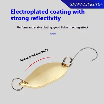 Metal Single Hook Lure 2.5/3.5/5g Fishing Bait Iron Spoon-Shaped Spinner for Saltwater Fish Zander Salmon Swim Baits Bait – Metal Jig – view 5
