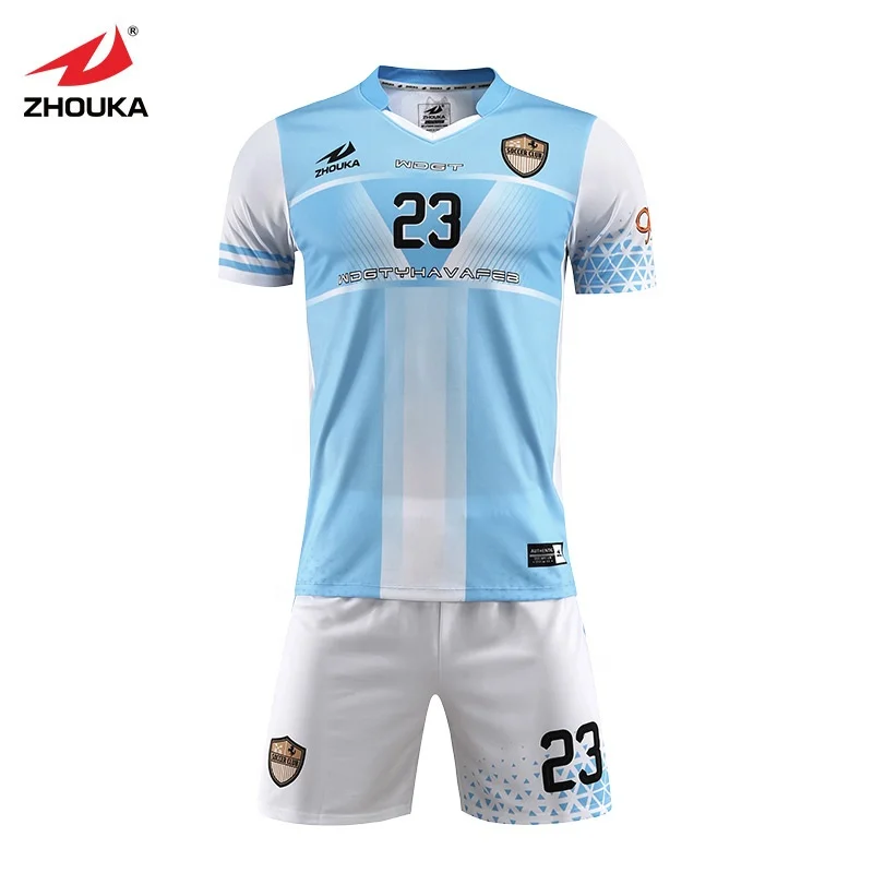 Quality Wholesale Football Jersey Made in China Sportswear Soccer for Men Quick Dry 2 Sets Soccer Wear Short Sleeve