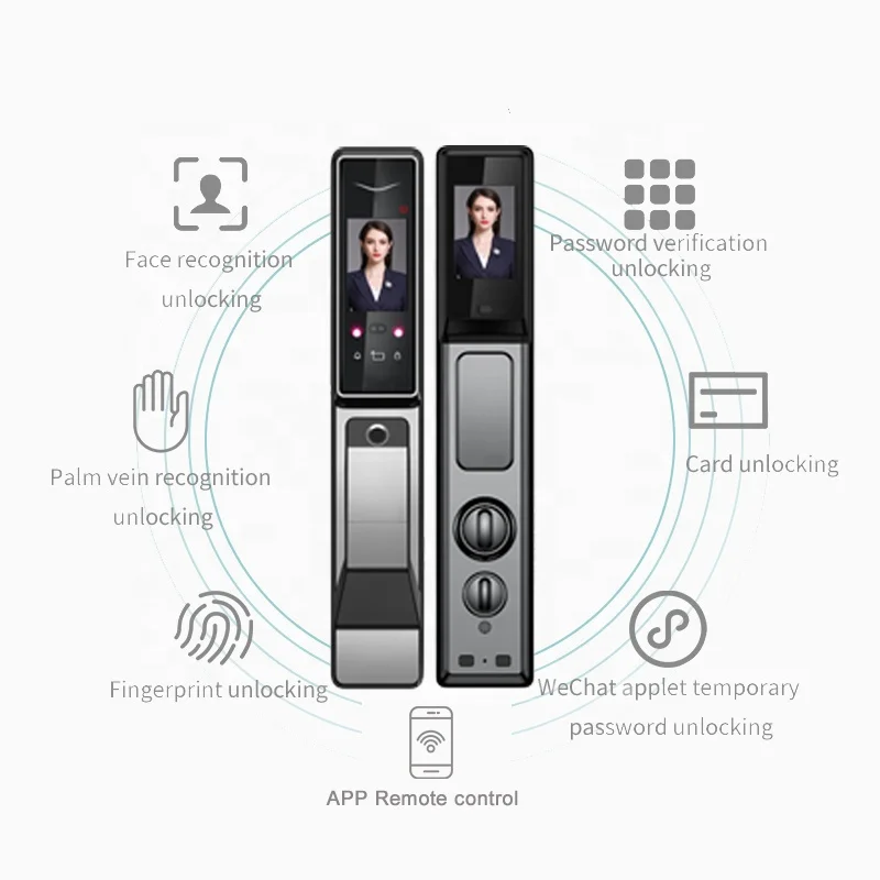 Fully Automatic Biometric Digital Touch Screen Home Lock Password Lock Smart Fingerprint Door Lock