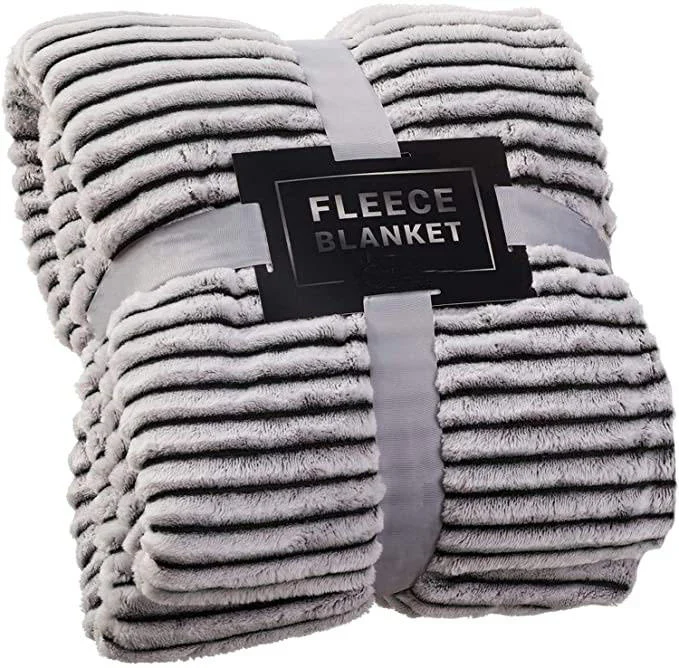 Best Selling Sherpa Cozy Plaid Warm Soft Comfortable Flannel Fleece Throw Blanket Hotel
