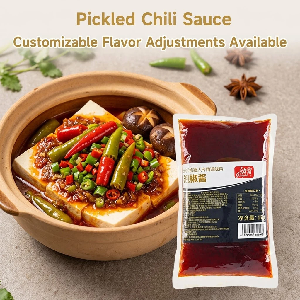 Peperoncini fermentati con ingredienti premium e tecniche tradizionali, sapore acidulo e piccante, confezione da 1 kg × 10, Jiahaofood