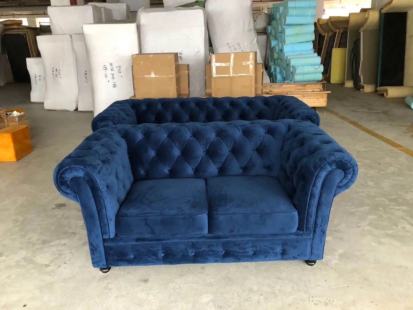 Самый популярный новый дизайн, набор стеганных диванов в Европе