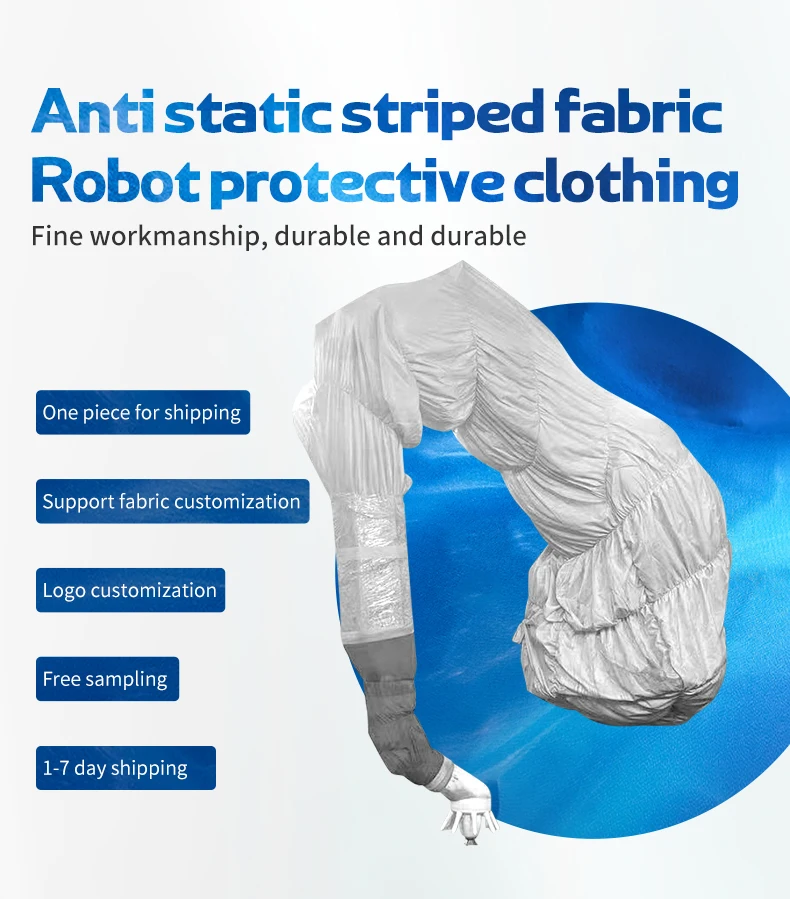 Industrial Robot Cover Dustproof Antistatic Striped Robot Protective