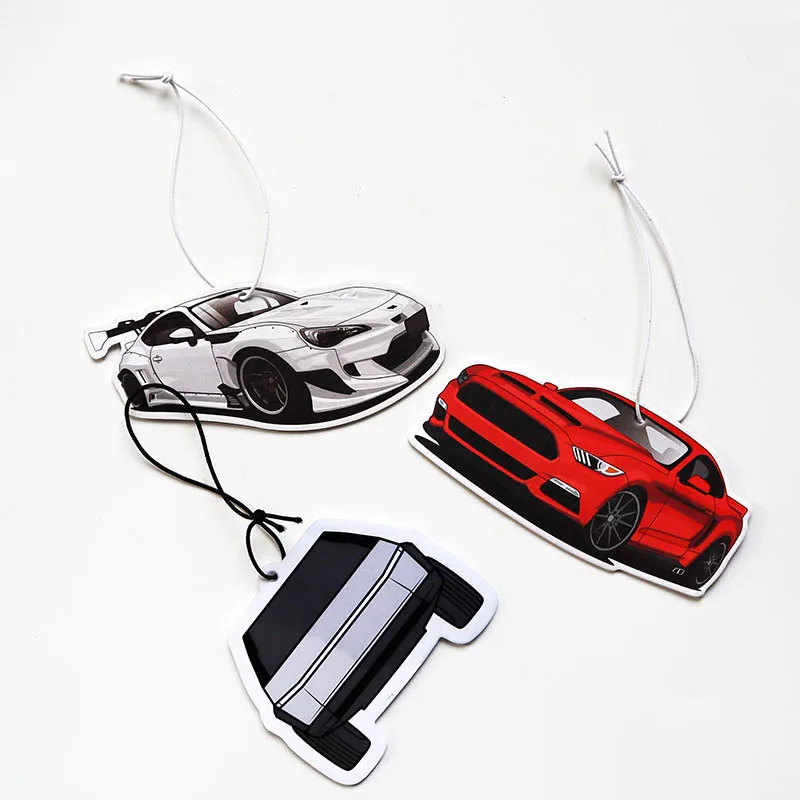 Customized Design Car Shape  Hanging Air Freshener Custom Paper Car Air Freshener