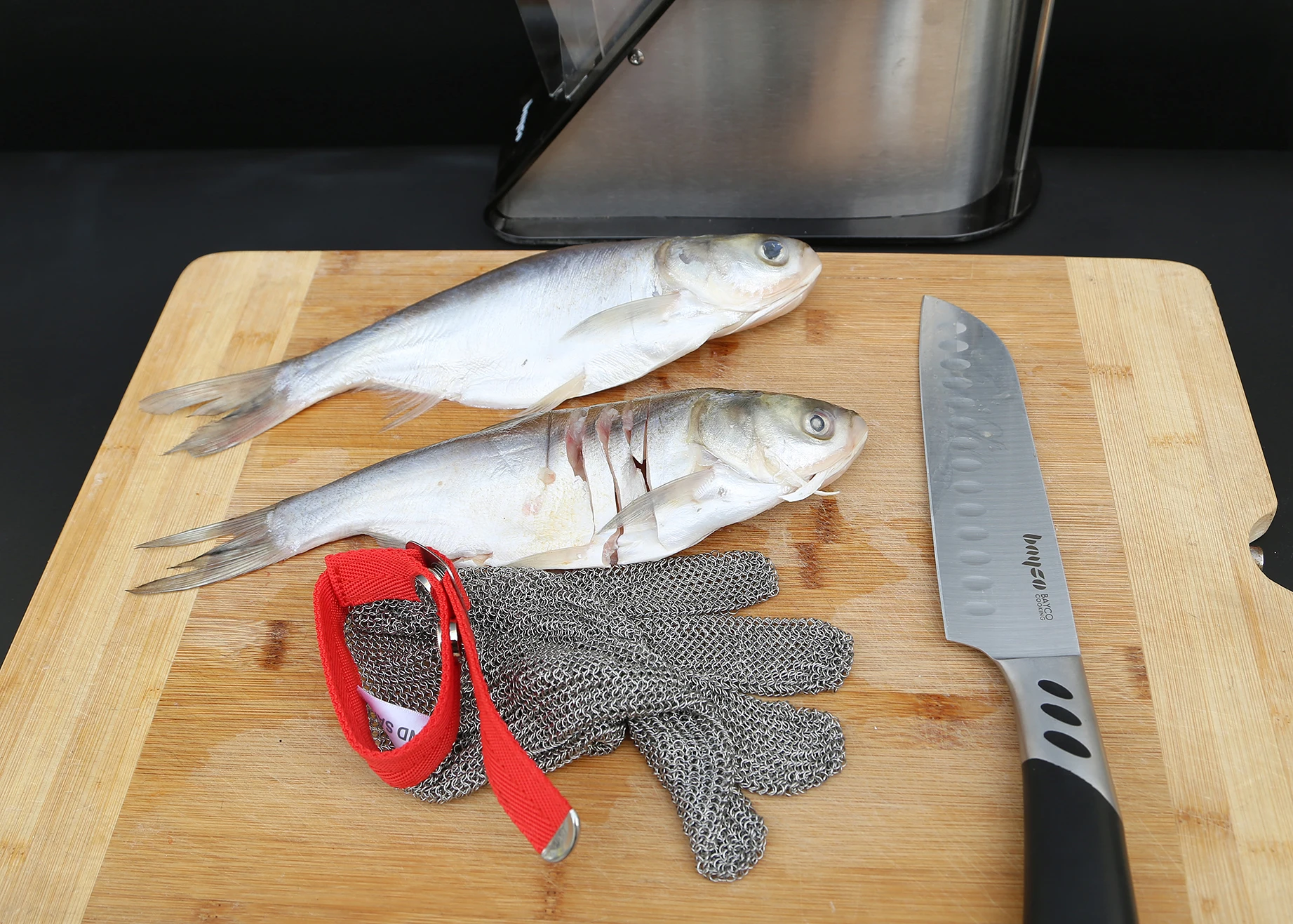 Gants Anti-coupure Niveau 5 En Acier Inoxydable - Protection Cuisine, Découpe Viande, Pêche - Taille M, Lavables