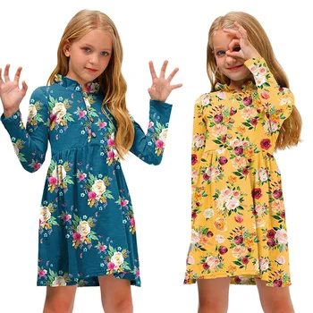 Yellow Flower Girl Dresses Kids Apparel Spring Baby Girl Clothes Boutique One Piece A-line Hot Sale Yellow Flower Girl Dresses