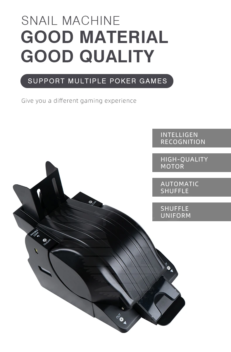 Yh Exquisite Workmanship High Quality Snail Automatic Card Shuffler And