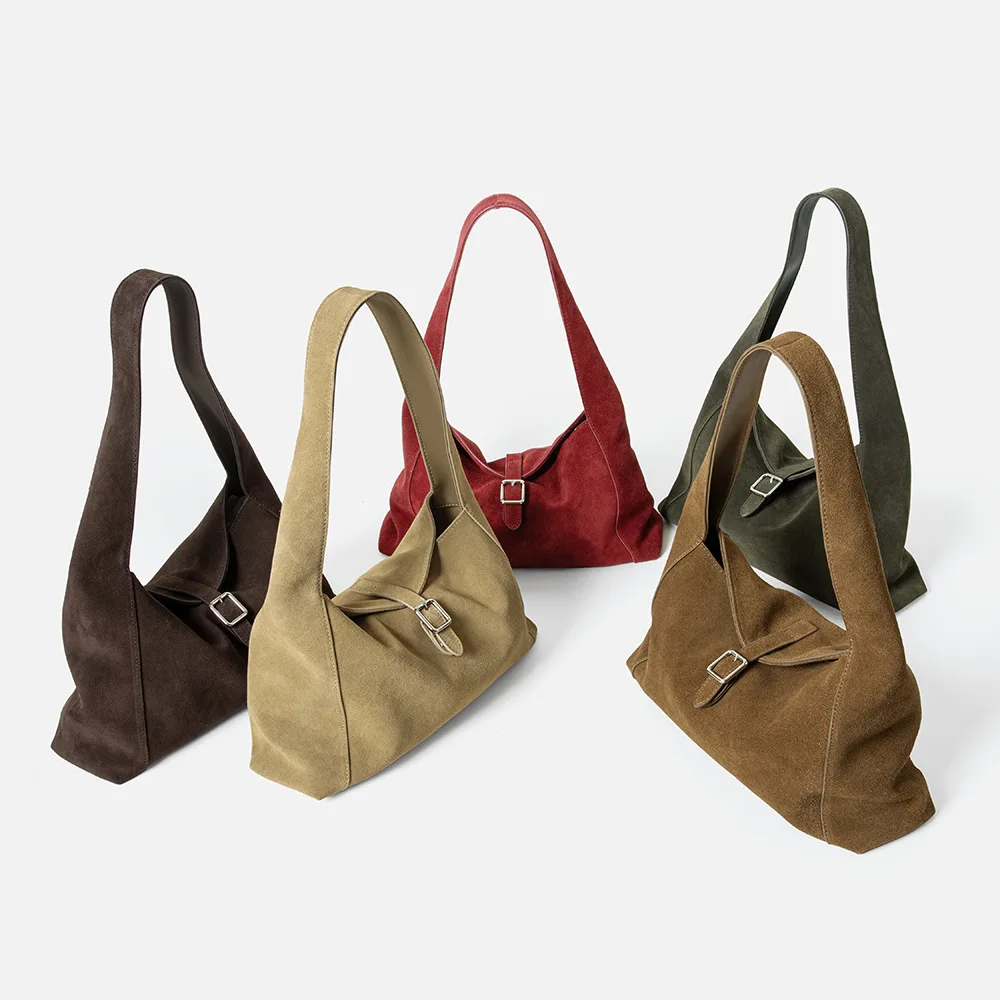 Frosted Cowhide Genuine Leather Women’s Shoulder/Underarm/Crossbody/Tote Bag Single Strap ZIP Closure Large Capacity Light