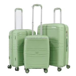 Factory Wholesale Luggage Sets 3 Piece PP Hardshell Suitcase Set Carry on Luggage Set Expandable PP Travel Luggage Set