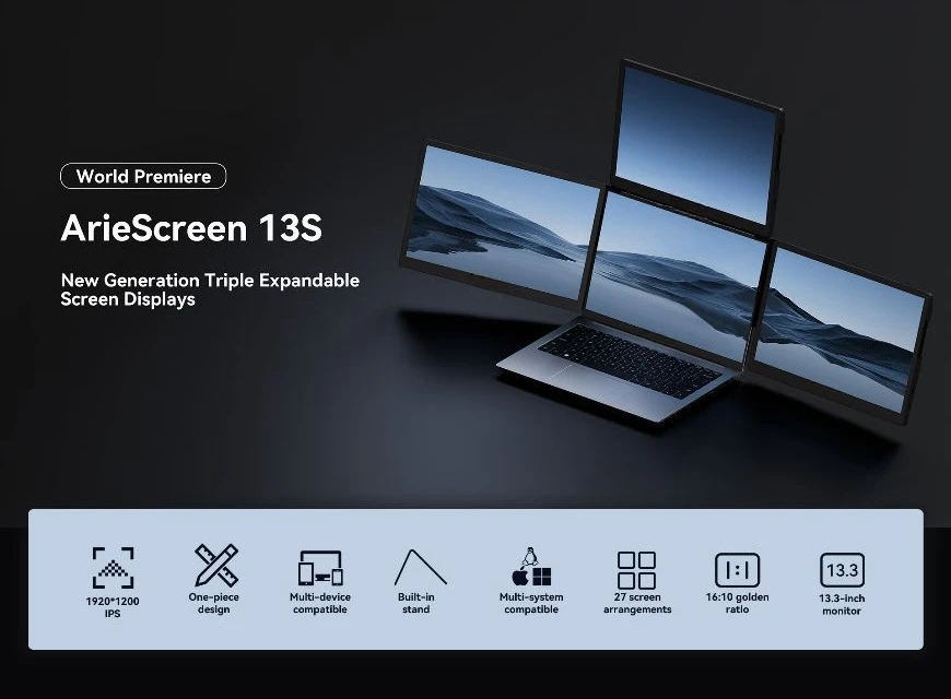 Wholesale 13.3inch IPS Full View Portable Display - Tri