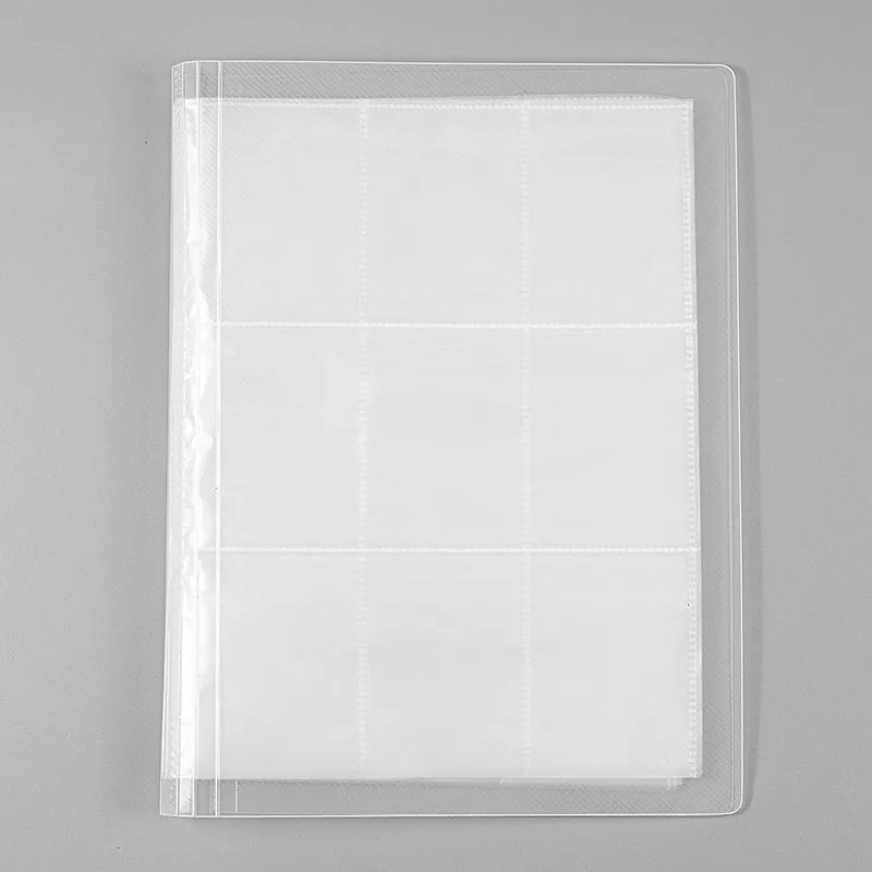Transparent PP Cover with Clear 9 Pocket Trading Card Binder for Game Card Holder Album Book Collectors