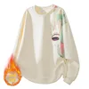 Bianco sporco con fodera in pile