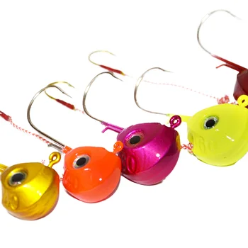 120g Plastic & Lead Jig Head Double Hook with 3D Eyes for Bass Marlin & Pike-Lure Fishing in Lake & Saltwater – Metal Jig – view 3