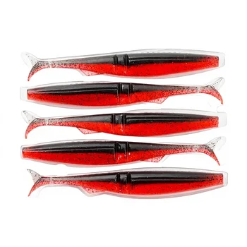QE Experienced Factory 12cm 10g PVC Soft Bait Kit with Natural Action Two-color Paddle Tail Lure for Bass Fishing – Soft Lure – view 4