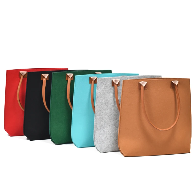 Ladies Women Handbags Felt Shopping Tote Bag Leisure Felt Fabric Bag