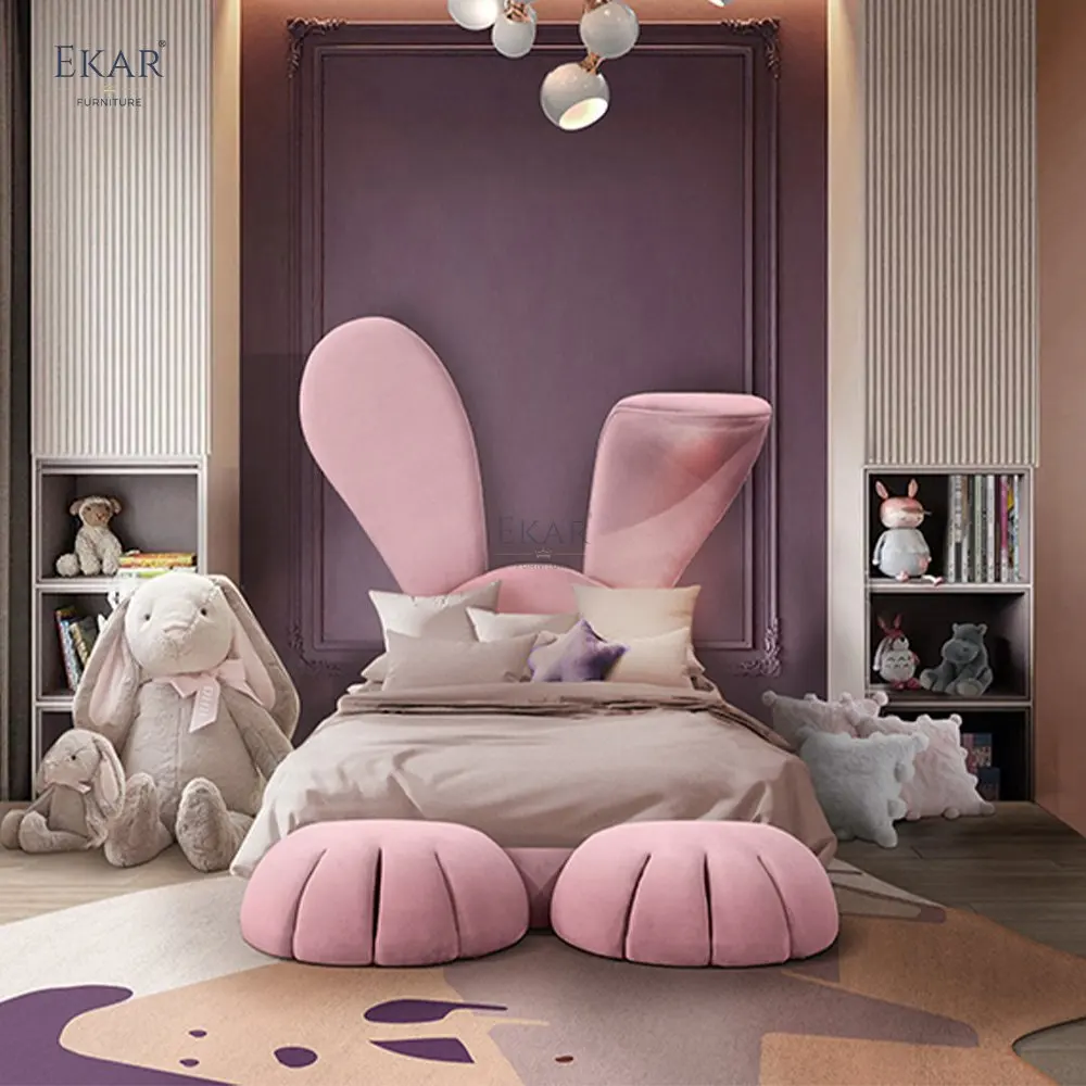 Adorable Bunny Bed with Hidden Ear-Shaped Night Light supplier