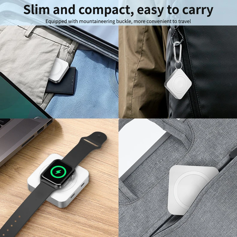 New Type Portable  Compatible With Smart Phone and Earbuds and Watch Magnetic Wireless  Power Bank