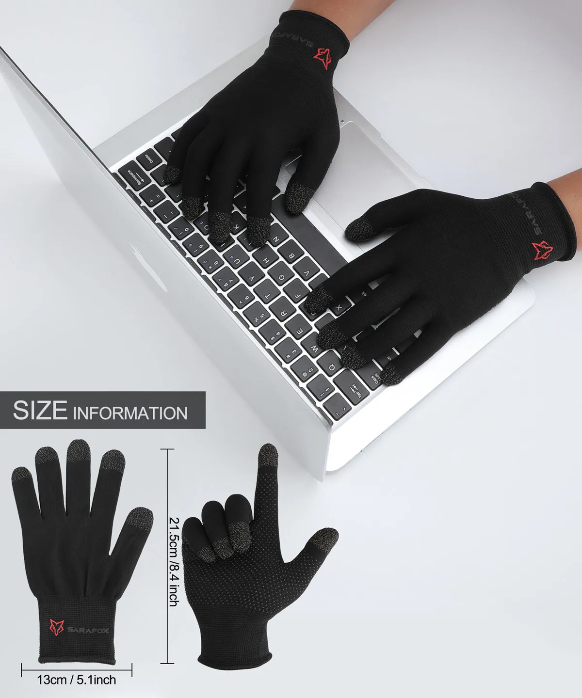 Sarafox G03 Mobile Gaming-Handschuhe Fingerspitzen-Handschuhe Rutschfeste  Touchscreen-Daumen-Fingerspitzen-rmel Vollfingerhandschuhe