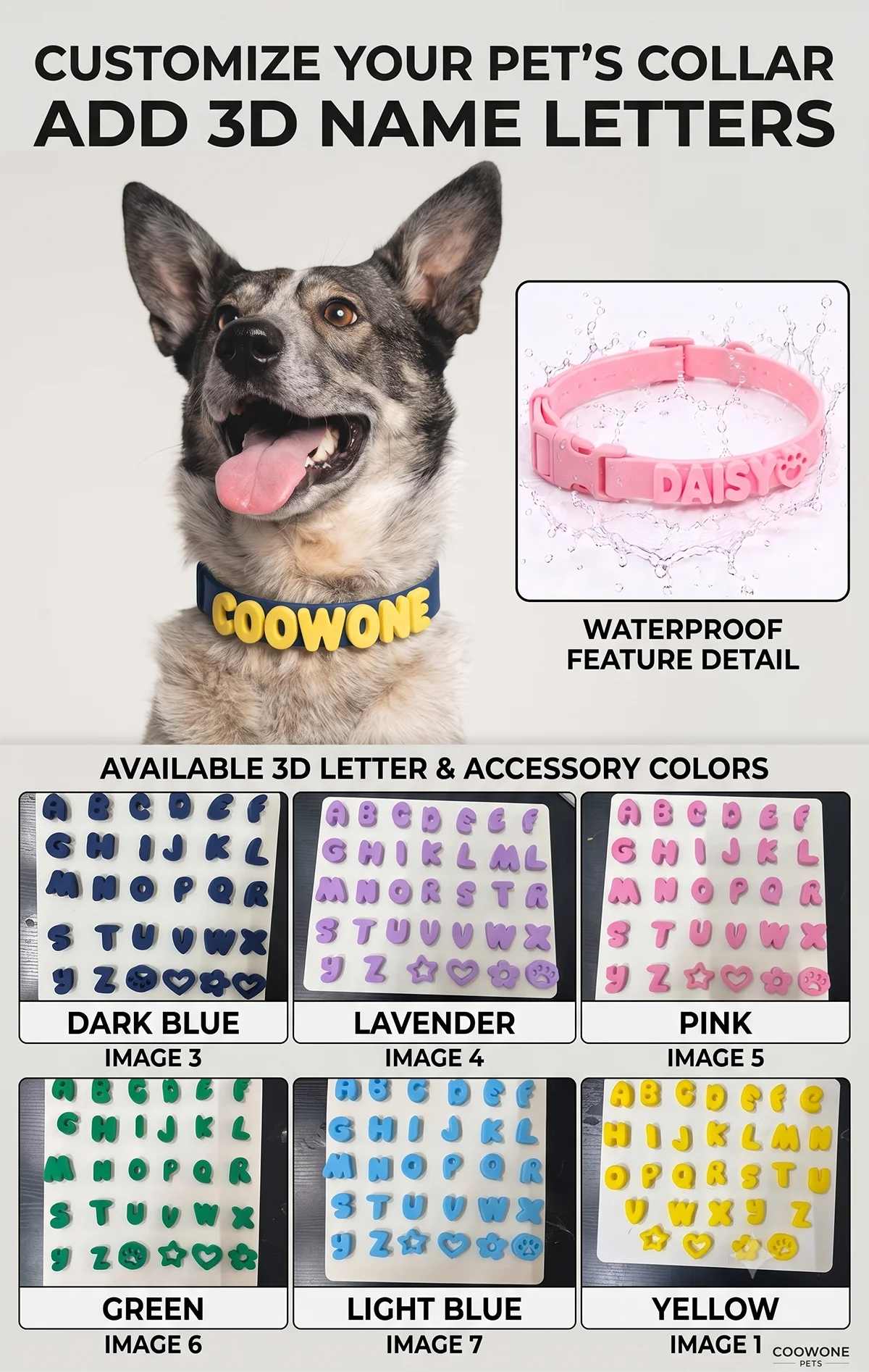 Ensemble de harnais pour chien en PVC personnalisé en gros | 3D Nom OEM | coowone He8f9ddf7adb6461587c241bfd7f4f4f2Y