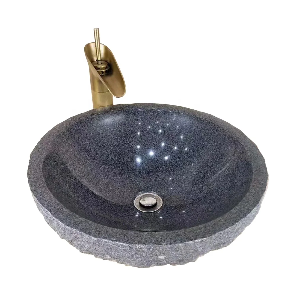 Stone Bathroom Bowl Sinks Vessel Basins Shampoo Sinks Sunrise Stone Granite Modern Black Round Small Charge For Sample By Ship Buy Wash Basin Price