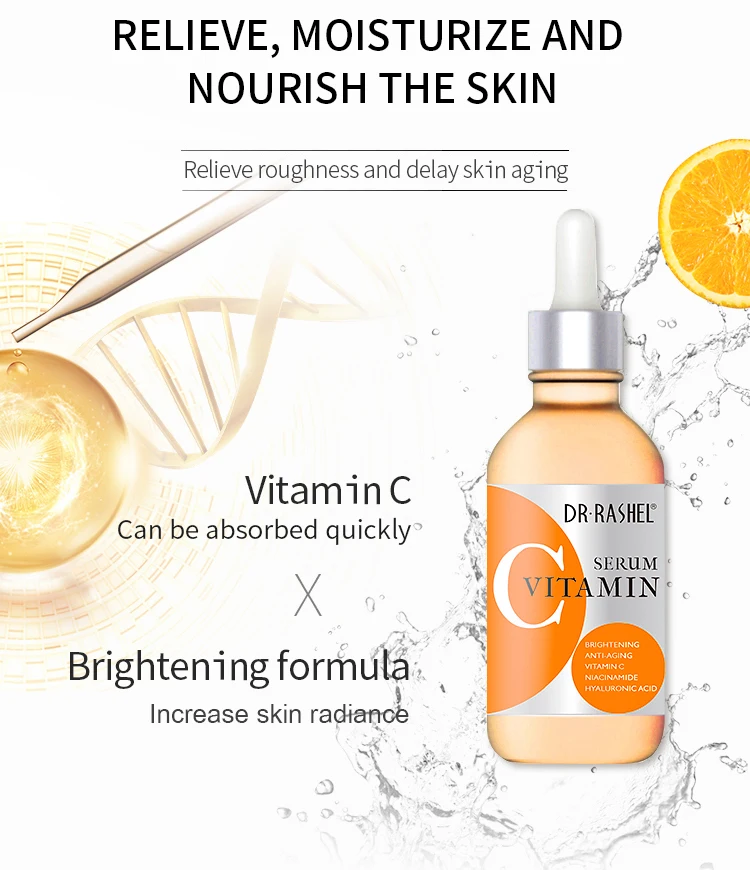 Dr Rashel Skin Care Brightening Anti Aging Whitening Moisturizing Hyaluronic Acid Retinol Vitamin C Face Serum Set 3pcs