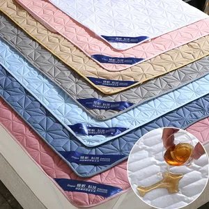 Lowest Waterproof Bed Mattress protection Cover king Size Polyester Material Mattress Flat Cover Sheet with Elastic Band