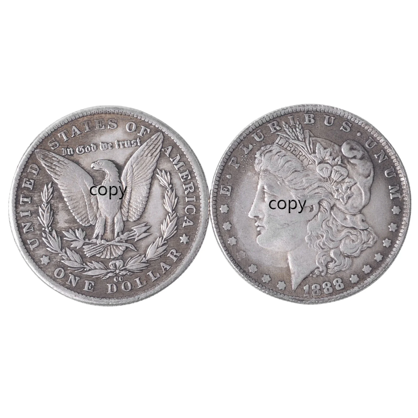 
 1888 стальной Монетный доллар Моргана (3,8 см), волшебные фокусы, волшебные аксессуары, памятные коллекционные монеты  